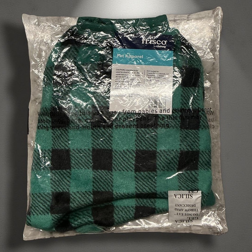 Frisco Plaid Dog Sweater - Green and Black - DISCONTINUED - Picture 5 of 6